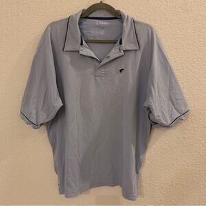 Simms men’s large short sleeve polo shirt light blue 3xdry fabric